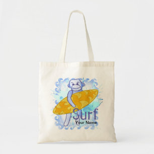 Sock Monkey Surfer Tote Bag Tragetasche