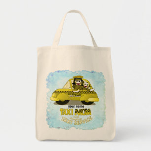 Sock Monkey Taxi Mama individuelle Name Tragetasche
