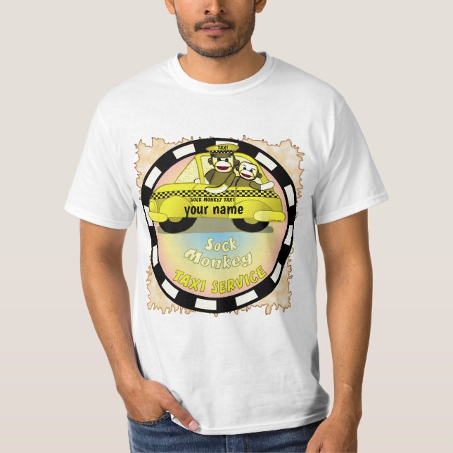 Sock Monkey Taxi T - Shirt (Vorderseite)