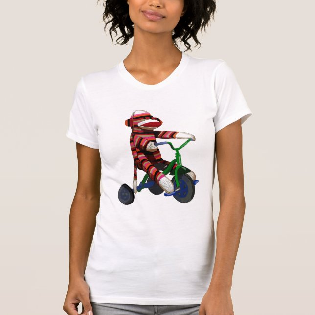 Sock Monkey Tricycle T-Shirt (Vorderseite)