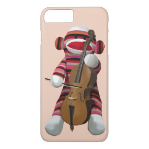 Sock Monkey und Cello 2 iPhone 8 Plus/7 Plus Hülle