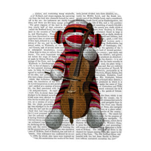Sock Monkey und Cello Magnet