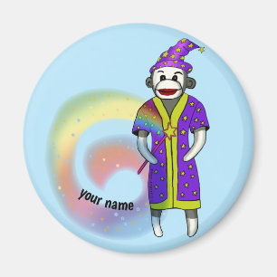 Sock Monkey Zauberer Magnet