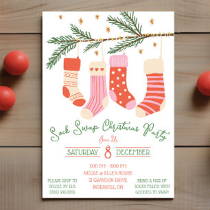 Sock-Swap-Weihnachtsfeier, Weihnachtsfeier Einladung