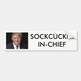 "SockCucker in Haupt" Anti-Donald Trumpf Autoaufkleber