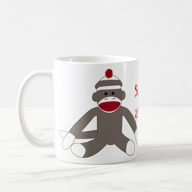 Socke, die herum Monkeying ist Tasse (Links)