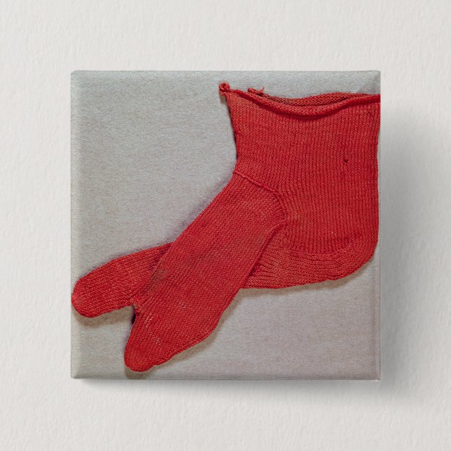 Socke, eine eines Paares von Ägypten, Button (Vorderseite)