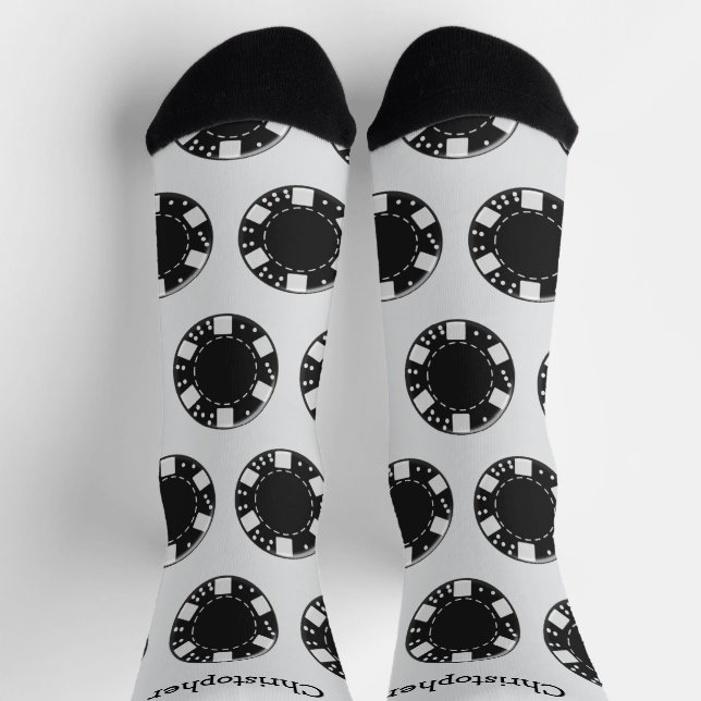 Socke mit Poker-Chip-Design (Oben)