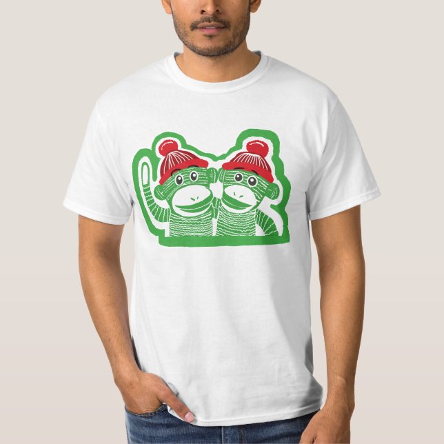 Socke Monkeys der Wert-T - Shirt der Männer (Vorderseite)