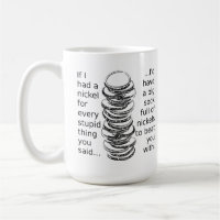 Socke voll der Nickel-lustigen Tasse