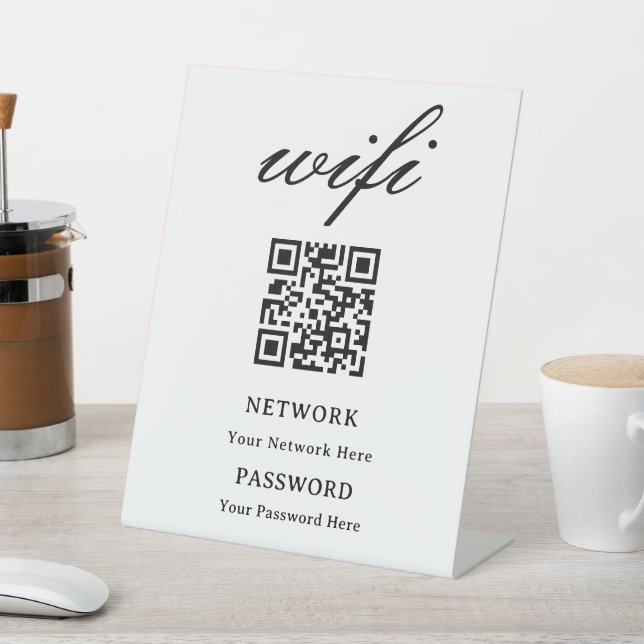 Sockel Schild | Moderne Wifi-Passwort Netzwerk (In SItu)