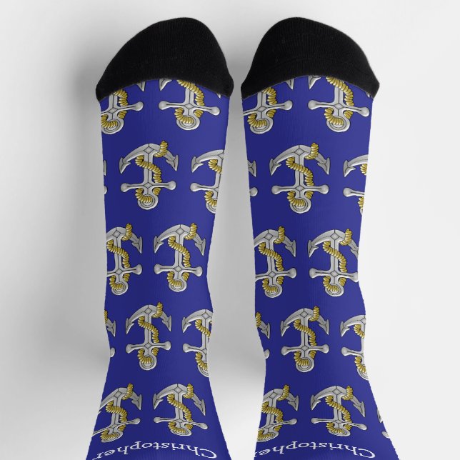 Sockeln und Ankerdesign Socken (Oben)