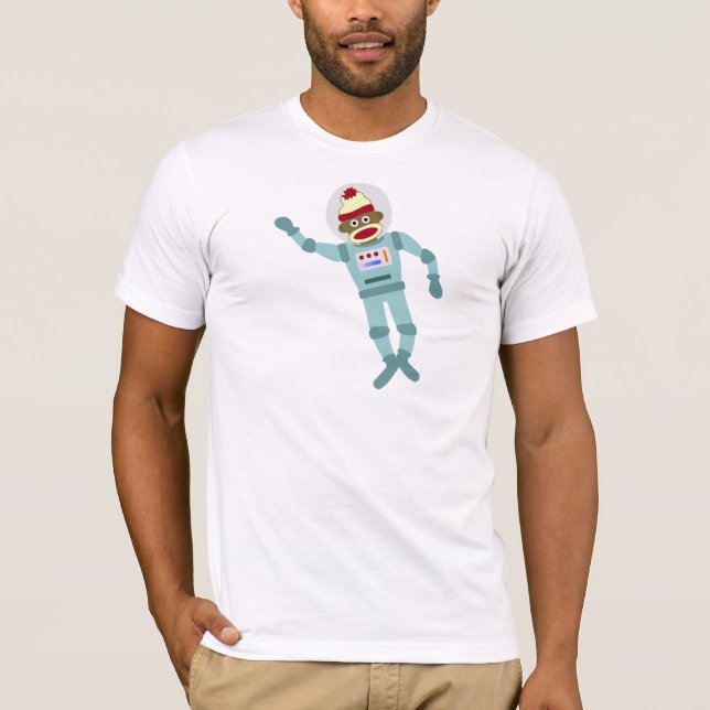Socken-Affe-Astronaut T-Shirt (Vorderseite)
