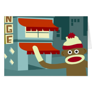 Socken-Affe-Aufenthaltsraum-Nacht