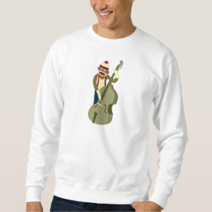 Socken-Affe-aufrechter Bass-Spieler Sweatshirt