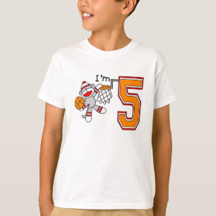Socken-Affe-Band-5. Geburtstag T-Shirt