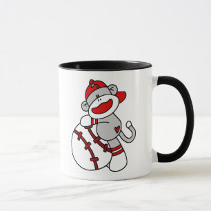Socken-Affe-Baseball Tasse