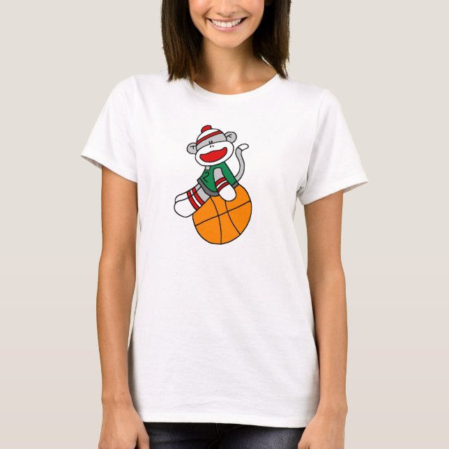 Socken-Affe-Basketball-T - Shirts und Geschenke (Vorderseite)