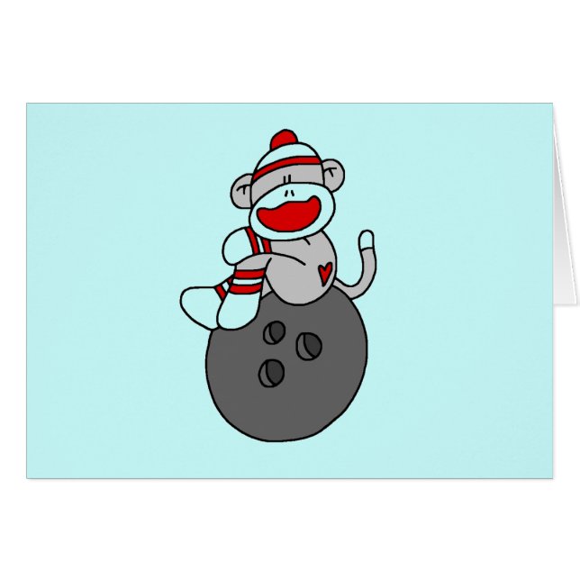 Socken-Affe-Bowlings-T - Shirts und Geschenke (Vorderseite (Horizontal))