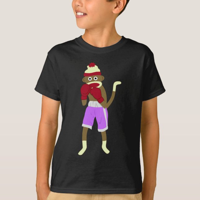 Socken-Affe-Boxer T-Shirt (Vorderseite)