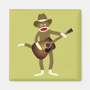 Socken-Affe-Countrymusik Magnet