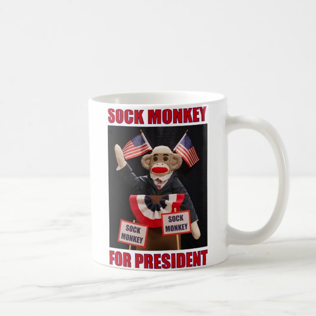 Socken-Affe für Präsidenten Mug Tasse (Rechts)