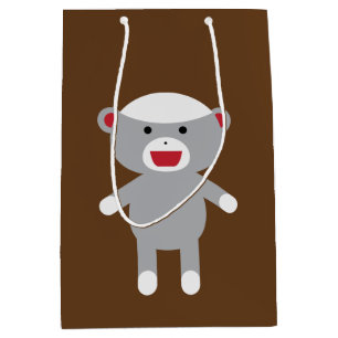 Socken-Affe-Geschenk-Tasche Mittlere Geschenktüte