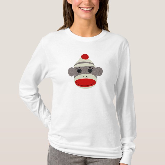 Socken-Affe-Gesicht T-Shirt (Vorderseite)