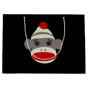 Socken-Affe-Gesichts-große Tasche Große Geschenktüte