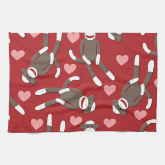 Socken-Affe-Herzen Küchentuch