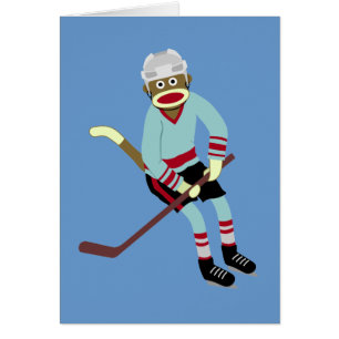 Socken-Affe-Hockey-Spieler