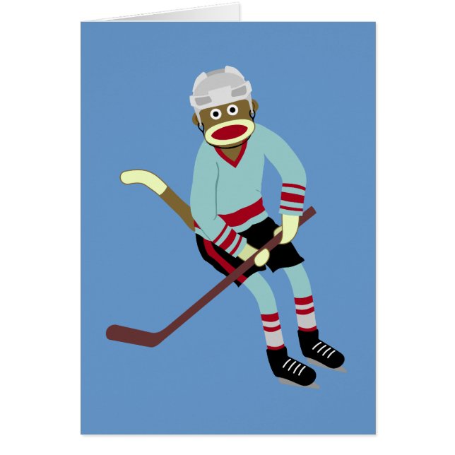 Socken-Affe-Hockey-Spieler (Vorne)