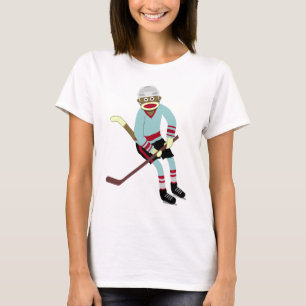 Socken-Affe-Hockey-Spieler T-Shirt