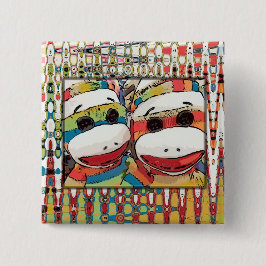 Socken-Affe-Knopf Button