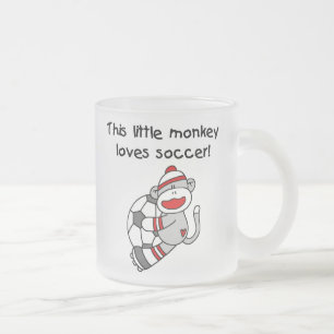 Socken-Affe-Liebe-Fußball-T-Shirts und Geschenke Mattglastasse