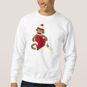 Socken-Affe-Liebe-Herz Sweatshirt