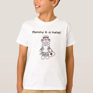 Socken-Affe-Mama-Krankenschwester-T-Shirts und T-Shirt