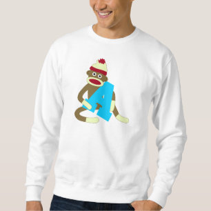 Socken-Affe-Monogramm-Junge A Sweatshirt