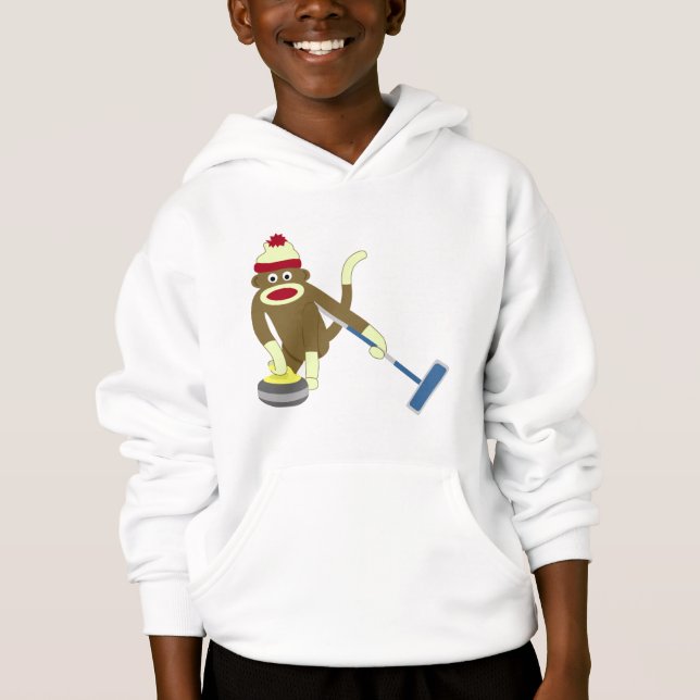 Socken-Affe-olympisches Winden Hoodie (Vorderseite)