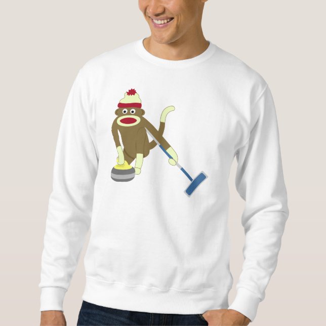 Socken-Affe-olympisches Winden Sweatshirt (Vorderseite)