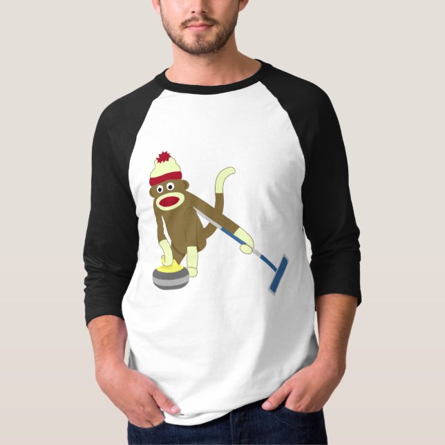 Socken-Affe-olympisches Winden T-Shirt (Vorderseite)