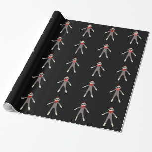 Socken-Affe-Packpapier Geschenkpapier