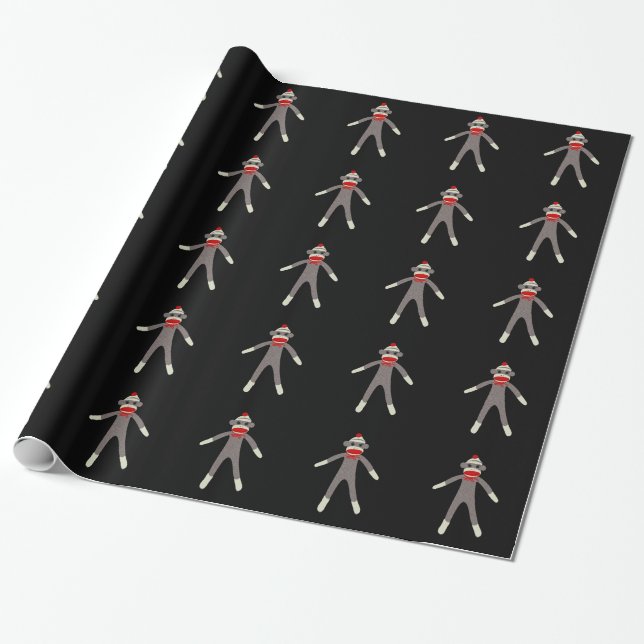 Socken-Affe-Packpapier Geschenkpapier (Ungerollt)