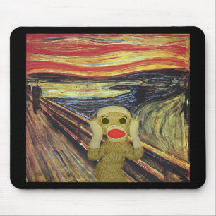 Socken-Affe-Schrei mousepad