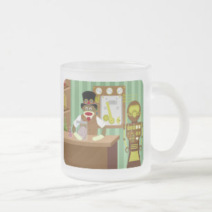 Socken-Affe Steampunk Wissenschaftler Mattglastasse
