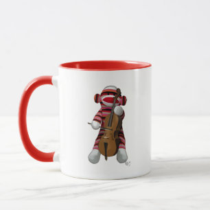 Socken-Affe und Cello Tasse