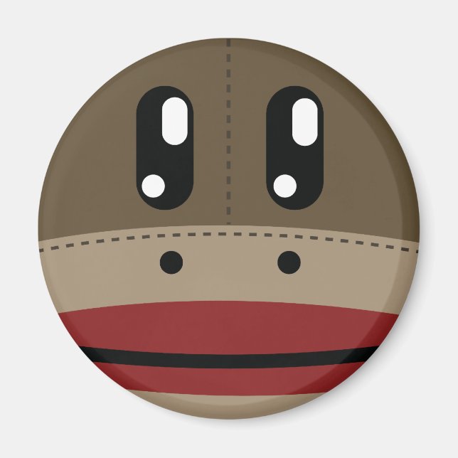 Socken-Affen-Face-Produkte Magnet (Vorne)
