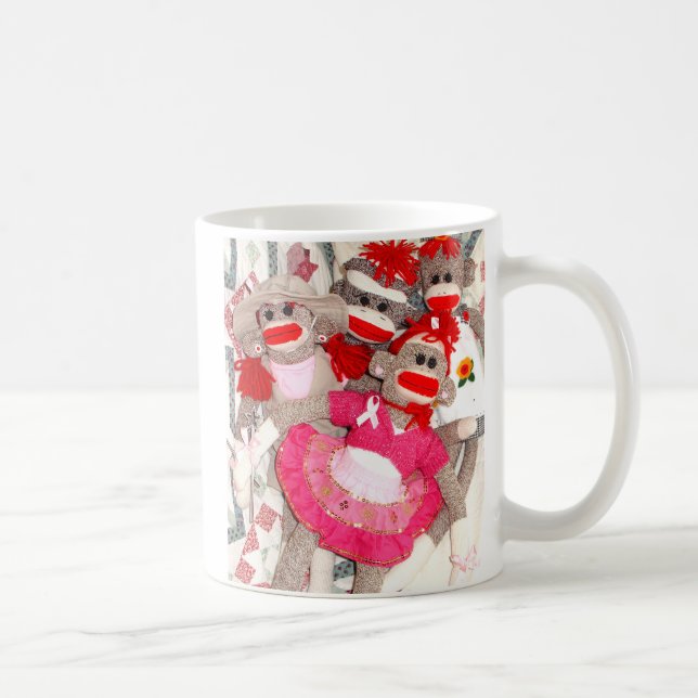 Socken-Affen für die Heilungs-Rosa-Band-Tasse Kaffeetasse (Rechts)