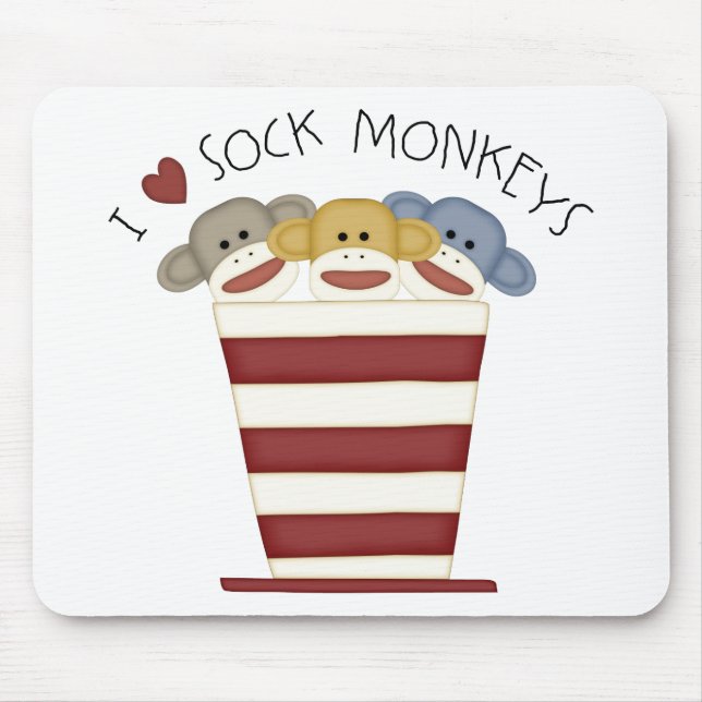 Socken-Affen Mousepad (Vorne)