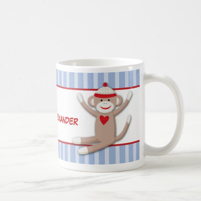 Socken Affen Personalisiert Kaffee Tasse (Rechts)